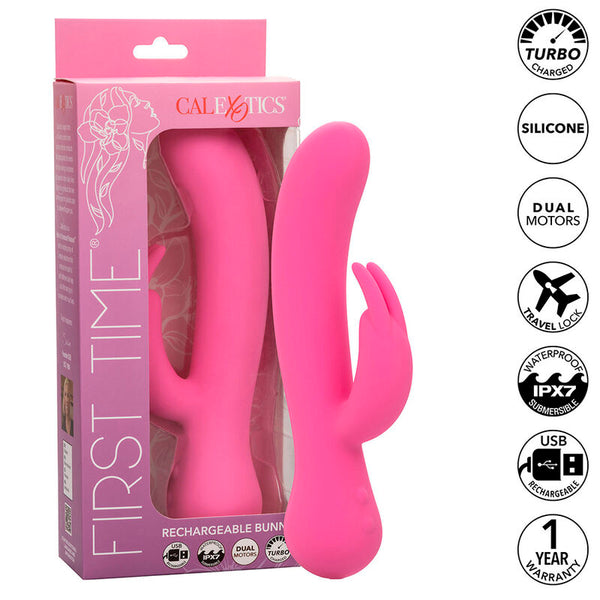 First time vibrador rabbit recargable rosa