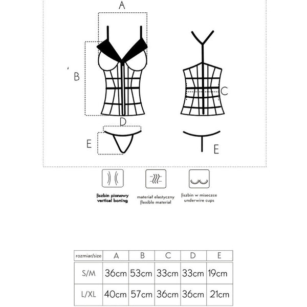 Livco laura lc 20215 corset con tanga