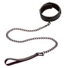 Calexotics nocturnal collar y correa cuero ajustable negro