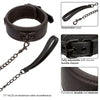 Calexotics nocturnal collar y correa cuero ajustable negro