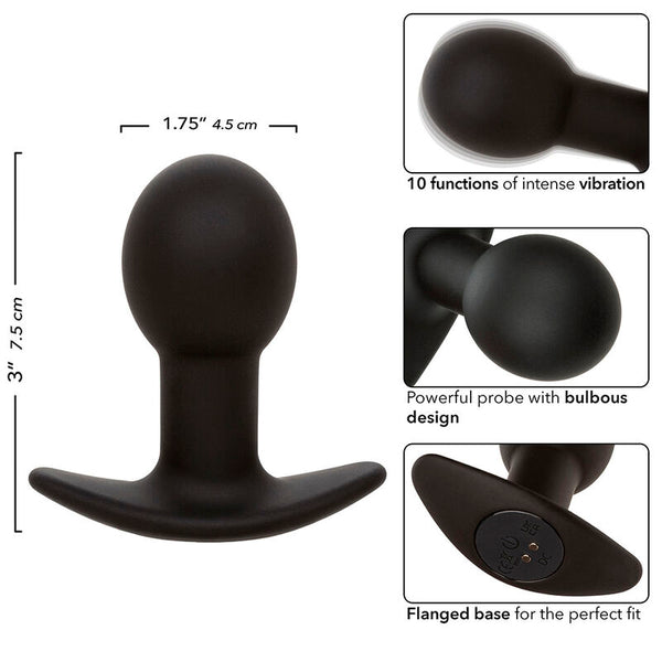 Calexotics rock bottom plug anal 10 vibraciones silicona negro
