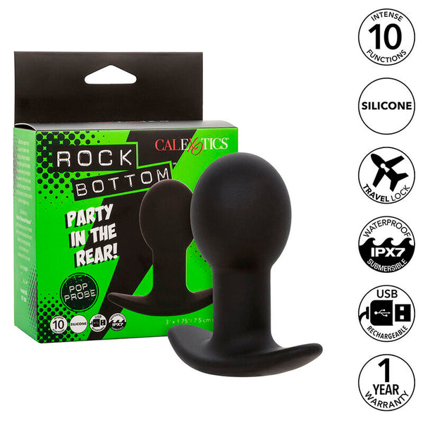 Calexotics rock bottom plug anal 10 vibraciones silicona negro