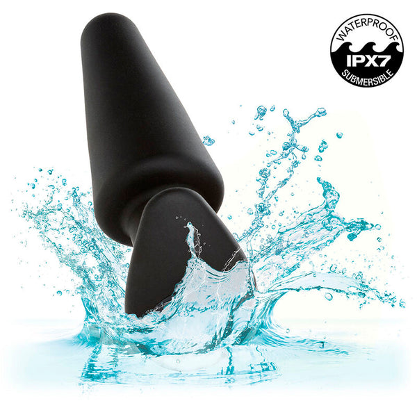 Calexotics rock bottom plug anal cónico 10 vibraciones silicona negro