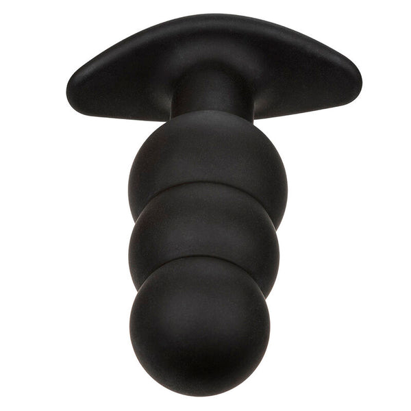 Calexotics rock bottom plug anal con cuentas 10 vibraciones silicona negro