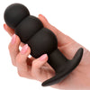 Calexotics rock bottom plug anal con cuentas 10 vibraciones silicona negro