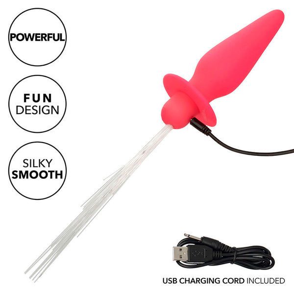 Calexotics southern lights light up plug anal con luces 10 vibraciones silicona rosa