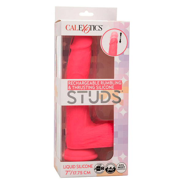 Studs vibrador realístico 10 vibraciones y rosa