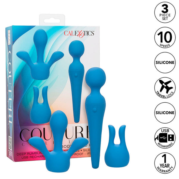 Couture kit vibrador wand 10 vibraciones azul