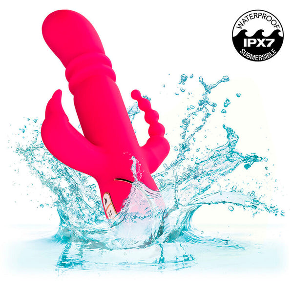 Jack fantasy triple vibrador calentable rabbit rosa