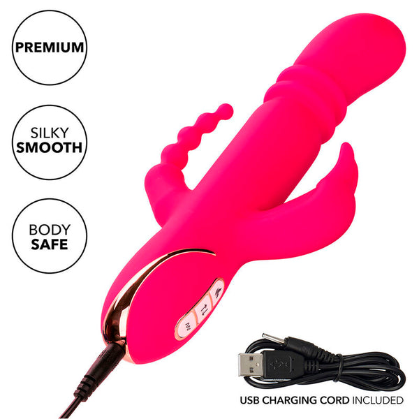Jack fantasy triple vibrador calentable rabbit rosa