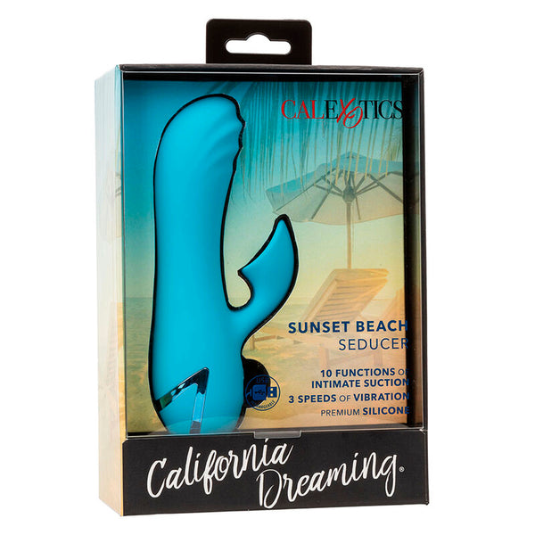 Vibrador y estimulador 10 funciones azul sunset beach seducer