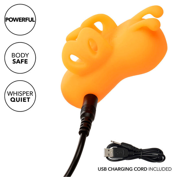 Neon vibes the buzzing vibe estimulador de dedo 10 vibraciones naranja