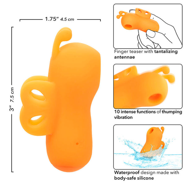 Neon vibes the buzzing vibe estimulador de dedo 10 vibraciones naranja