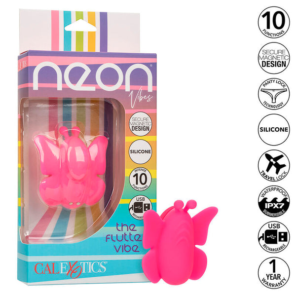 Neon vibes the flutter vibe estimulador 10 vibraciones rosa