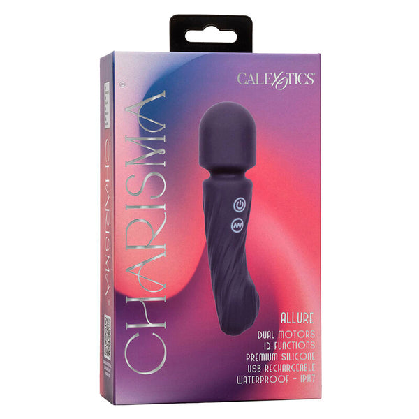 Calexotics charisma allure masajeador doble motor 12 funciones 17 25 cm x 4 5 cm morado
