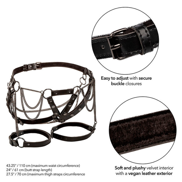 Calexotics euphoria arnés de muslo con cadenas premium
