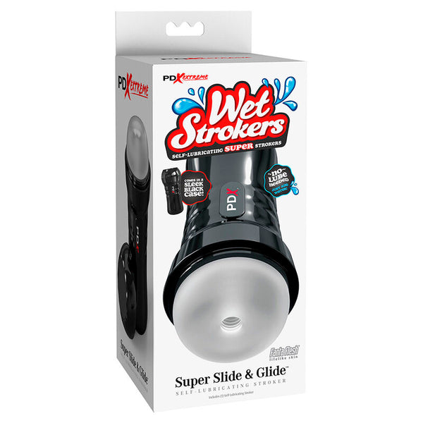 Pdx slide y glide masturbador autolubricante transparente