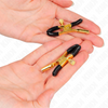 Kink pinzas para pezones dorado 6 cm