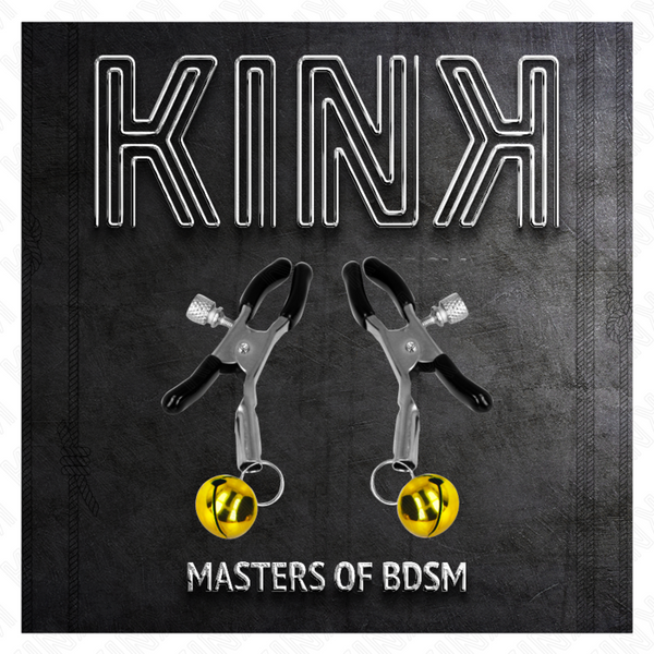 Kink pinzas para pezones con campanilla dorada 6 cm