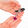 Kink pinzas para pezones con campanilla violeta 6 cm