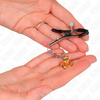 Kink pinzas para pezones con colgante de campana dorado 6 cm