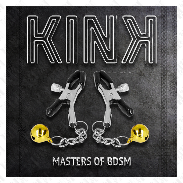 Kink pinzas para pezones con colgante de cascabel dorado 6 cm