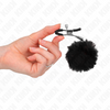 Kink pinzas para pezones con pompón negro 6 cm