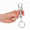 Kink pinzas para pezones estilo japonés con aros plateado