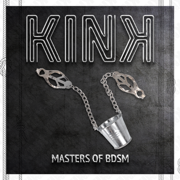 Kink pinzas para pezones con cubo plateado