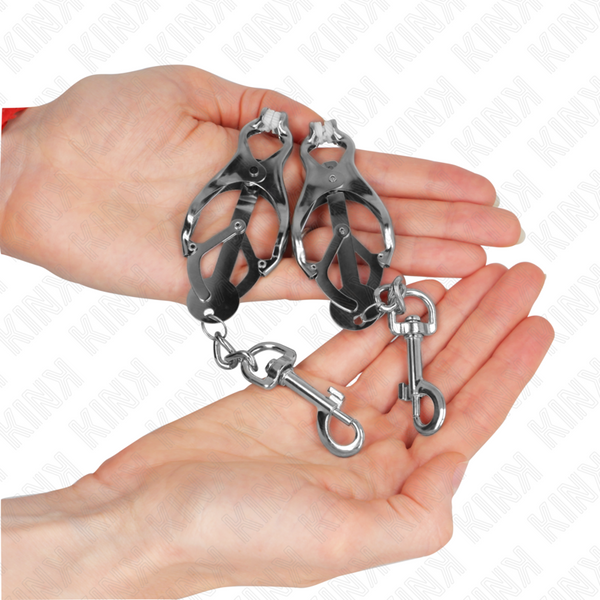Kink pinzas para pezones estilo japonés con ganchos