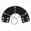 Kink anillo pene 4 cm cadena 7 cm metal con cinturón polipiel