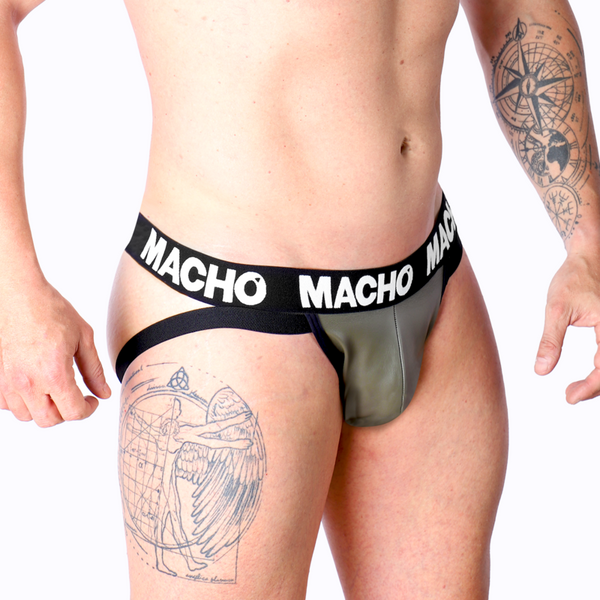 Macho mx27gr jock cuero gris beige xl