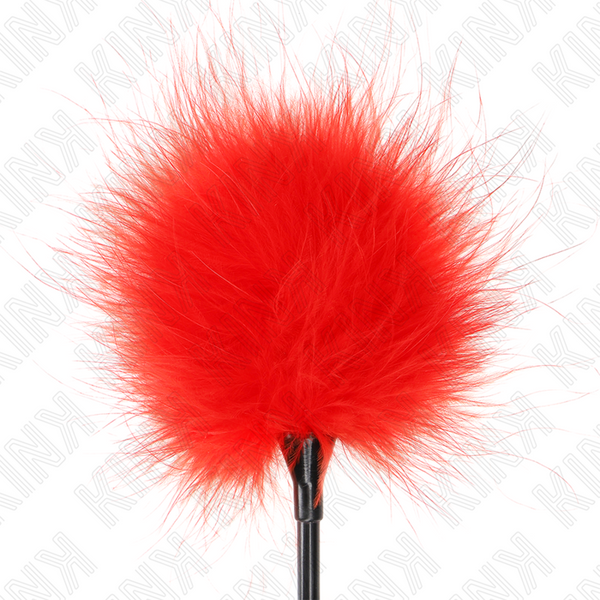 Kink plumas para cosquillas rojo usado para el kit bondage 27 cm