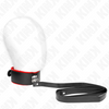 Kink collar con correa 116 cm de piel rojo ajustable 40 48 cm x 6 cm