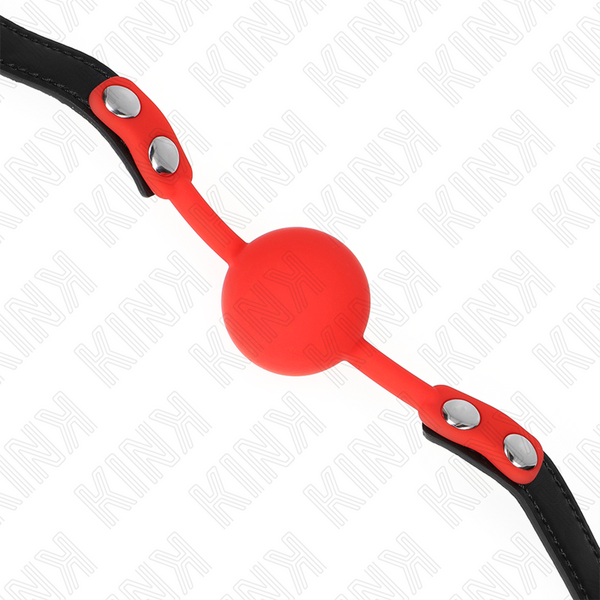 Kink mordaza de bola 4 cm de silicona roja 60 x 2 cm