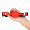 Kink mordaza de bola 4 cm de silicona roja 60 x 2 cm