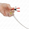 Kink pinzas para pezones y clítoris rojas con cascabel dorado y cadena 30 cm