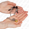 Kink pinzas para pezones con campana dorado y cadena 30 cm