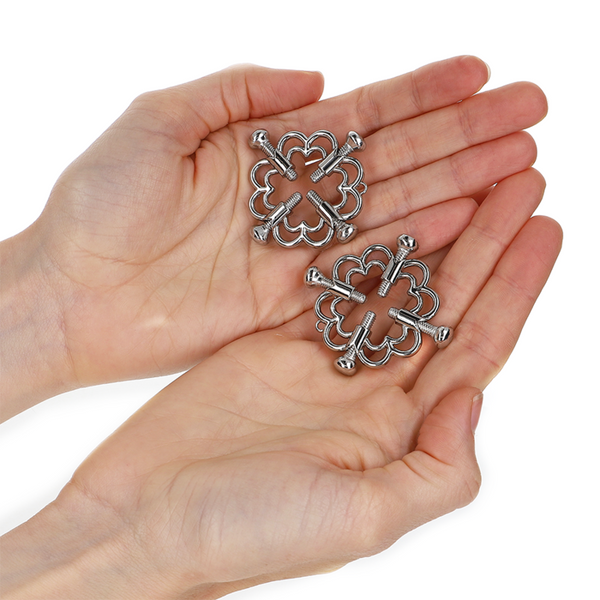 Kink pinzas para pezones flor metálica