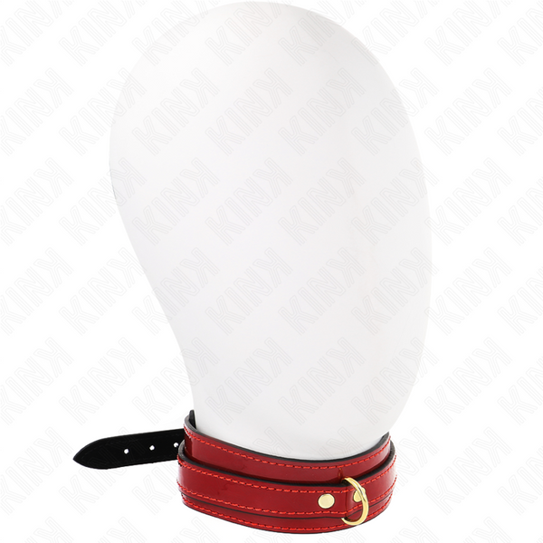 Kink collar ajustable rojo vino detalles dorados 29 42.5 cm x 4 cm
