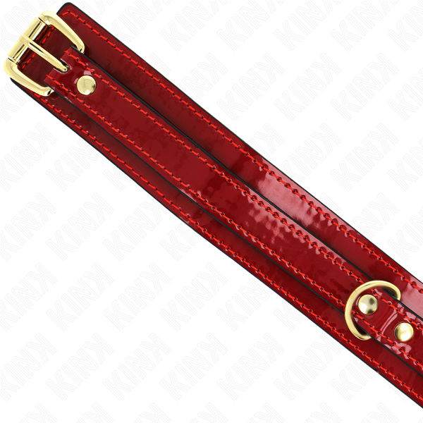 Kink collar ajustable rojo vino detalles dorados 29 42.5 cm x 4 cm