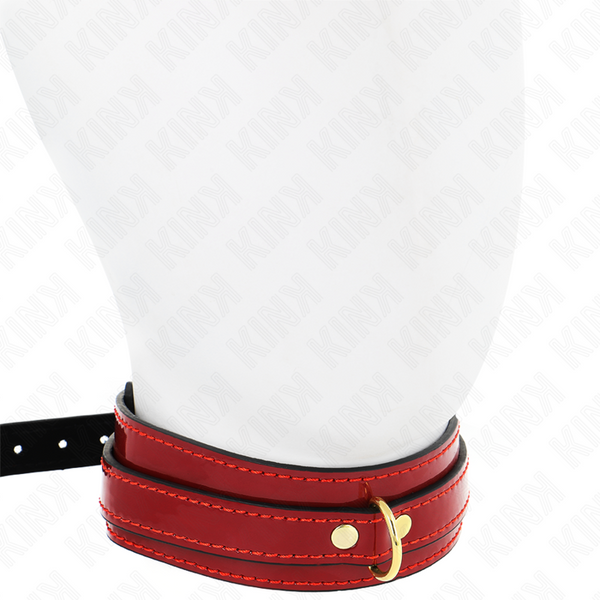 Kink collar ajustable rojo vino detalles dorados 29 42.5 cm x 4 cm