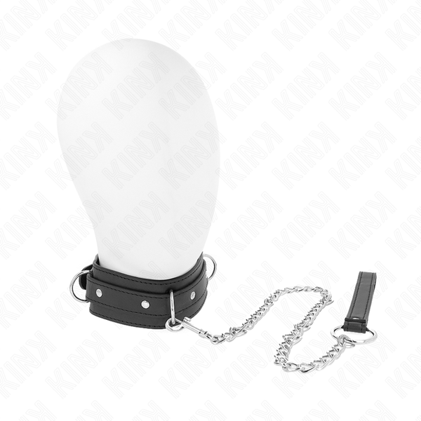 Kink collar con correa 65 cm 3 anillos modelo 1 ajustable 38 49 cm x 5 cm