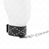 Kink collar con correa 65 cm con tachuelas plateadas modelo 3 ajustable 36 43 cm x 5 cm