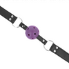 Kink mordaza de bola 4 cm transpirable con doble remache morado 62 x 2.5 cm ajustable 42 58 cm