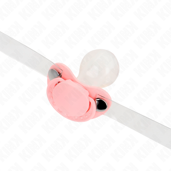 Kink mordaza forma chupete 5.5 x 4 cm rosa ajustable 43 60 cm