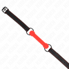 Kink mordaza forma de hueso con correa polipiel rojo ajustable 41 57 cm