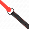 Kink mordaza forma de hueso con correa polipiel rojo ajustable 41 57 cm