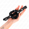 Kink mordaza labial 8 cm con correa de polipiel negro 63 x 2 cm ajustable 39 58 cm