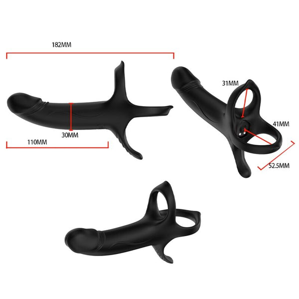 Dildo con anillo y vibrador